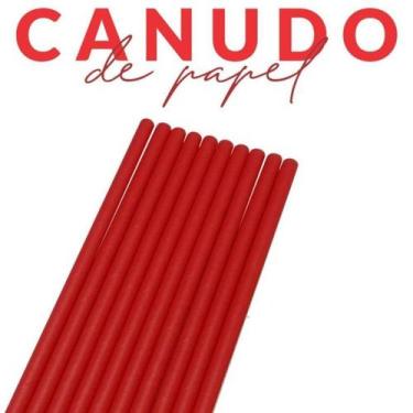 Imagem de 100 Canudos De Papel Topo de Bolo Cabo Pão de Mel e Pirulito - Festa n