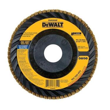 Imagem de Disco Flap Plástico Reto 4 1/2" X 7/8" G80 DW8309P-AR - Dewalt