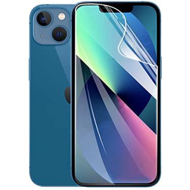 Imagem de CUFEREDU 2 películas protetoras de tela frontal flexível para iPhone 13 A2482 / 13 Pro A2483 6,1 polegadas 3D filme de hidrogel TPU transparente sensível ao toque desbloqueio de impressão digital não