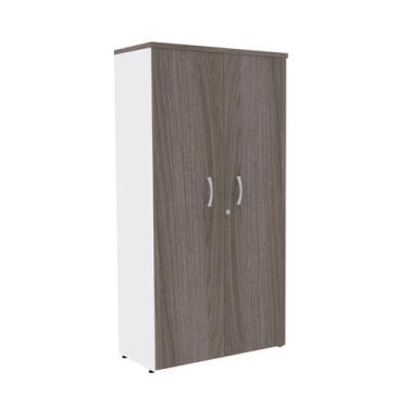 Imagem de Armário alto 2 portas pandin p25 - walnut/branco