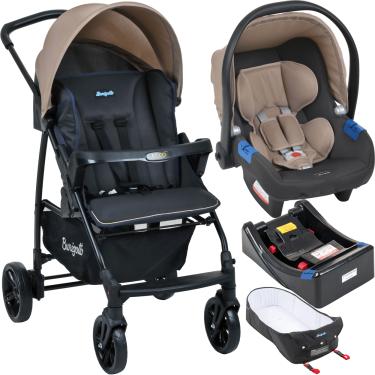 Imagem de Carrinho com Bebe Conforto Base Ninho Burigotto Ecco CZ Bege