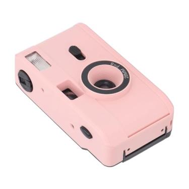 Imagem de Câmera Retro de 35 Mm, Lente 28 Mm F/8, Câmera de Filme Leve de 35 Mm Com Flash Embutido para Uso Externo (Rosa)