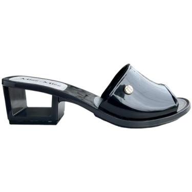 Imagem de Tamanco Acrilico Transparente Miss Miss, 35, Preto