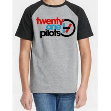 Imagem de Camiseta Infantil Twenty One Pilots - Alternativo Basico, Cinza / 10