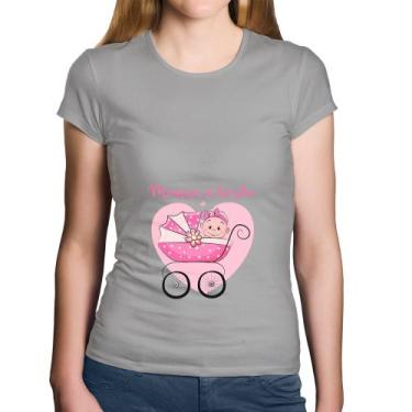 Imagem de Baby Look Algodão Menina a bordo - Foca na Moda, Cinza, G