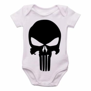 Imagem de body nenê criança roupa bebê Justiceiro punisher - Empório Dutra, G   