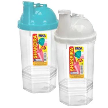 Imagem de Kit 2 Coqueteleira Squeeze 650ml P/ Academia Bpa Free Cores - ErcaPlas