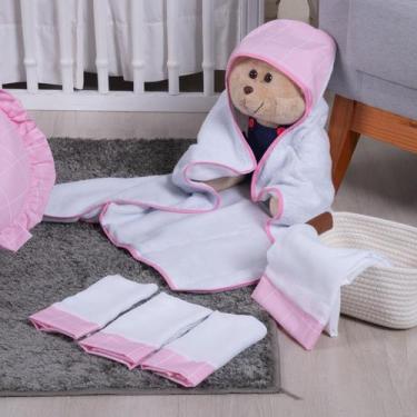 Imagem de Kit fraldinha e toalha capuz bebê maternidade - Monzillo Baby & Kids, 