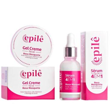 Imagem de Kit Epilê Sérum Facil 4em1 e Creme Facial Rosa Mosqueta Rugol