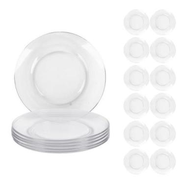 Imagem de Jogo 12 Pratos 22cm Redondos Raso Temperado Astral Duralex - NADIR FIG