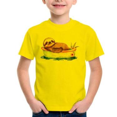 Imagem de Camiseta Infantil Ursinho Panda Relaxando Na Piscina - Foca na Moda, A