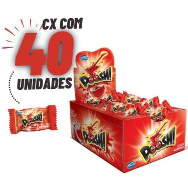 Imagem de Chiclete Poosh Morango Display C/40 Unid - Arcor