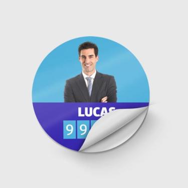 Imagem de 5.000 Praguinha Eleições - 68x68mm em Adesivo Couché Brilho 80g - 4x0 
