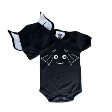 Imagem de Body  Bebe Menino - Morcego + Touca - Halloween - Temático - RL, G