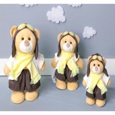 Imagem de Trio de urso aviador classico em pé - para nichos - CKD CONFECCOES, Am