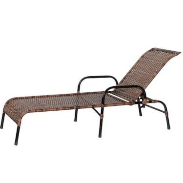 Imagem de Espreguiçadeira Catar 7 Posições em Fibra Sintética com Proteção UV pa