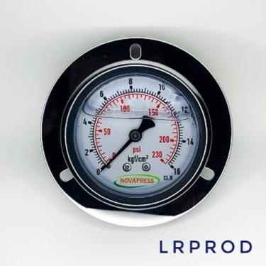 Imagem de Manômetro horizontal -diam.63mm (2. 1/2 ) com escala de 0-16 KGF/CM2 x