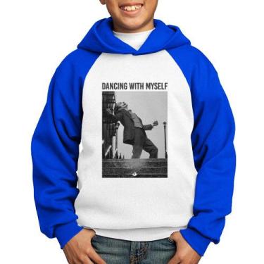 Imagem de Moletom Infantil Dancing with myself - Foca na Moda, Branco, Azul, 4