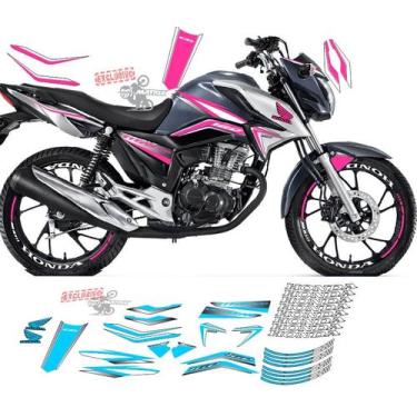 Imagem de Kit Moto Adesivo Completo Titan 160 2022 - 2023 - Adesivos Matrix, Ros