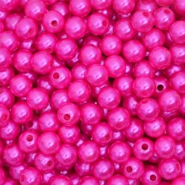 Imagem de Pérola 10mm com Furo Rosa Choque - 250g - CÍRCULO