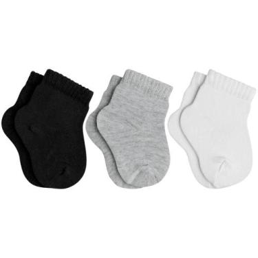Imagem de Kit Com 3 Pares de Meias Lupo Cano Curto Baby Infantil em Algodão Kids