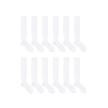 Imagem de Kit 12 Pares de Meias de Futebol Poliamida Adulto - 38/44 - Ramote, Br