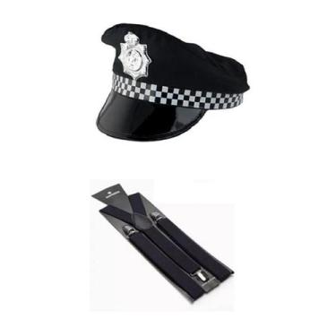 Imagem de Fantasia Policial C/ Quepe e Suspensório - 2 Peças - CM Presentes e Fa