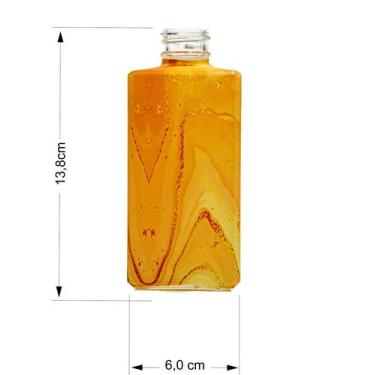 Imagem de 3 Unidades de Vidro Retangular 250ml Envel Marmore Laranja - Casa das 