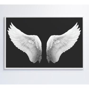 Imagem de Quadro asas de anjo - Decor&Quadros, 60x40 cm, Vidro Impresso