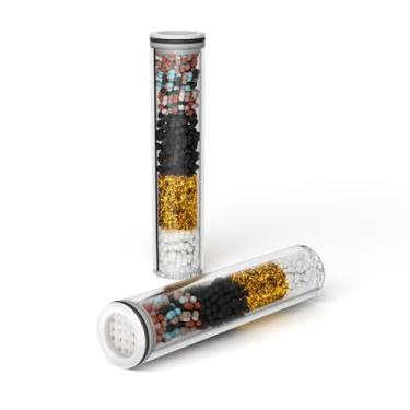 Imagem de Filtro de chuveiro para cabeça de chuveiro portátil, pacote com 2 cartuchos de substituição de filtro para chuveiro SunCleanse filtrado, filtro de chuveiro para água dura
