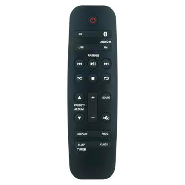 Imagem de Controle remoto de substituição compatível com sistema de alto-falante estéreo Philips Micro Hi-Fi Music BTM1360/12 BTM1360/05 BTM2312/12 BTB1370/12 BTM2360/12 BTM2360/61 BTM2360/85 BTM2360/55