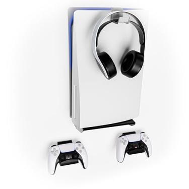 Imagem de ADZ Kit de suporte de parede PS5 com suportes de controle compatível com versões Slim, Disc e Digital