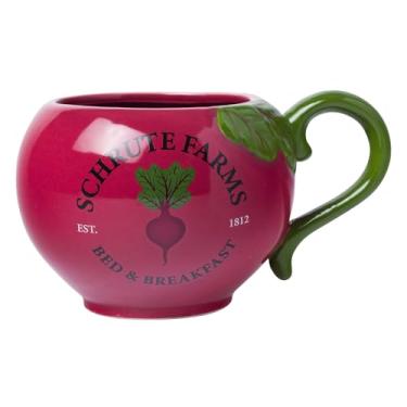 Imagem de Silver Buffalo Caneca de cerâmica esculpida de beterraba The Office Schrute Farms, 590 ml