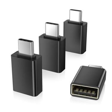 Imagem de Elebase Adaptador USB C para USB 3.0, pacote com 4, conversor Thunderbolt 4 para USB, adaptador USBC para teclado, mouse, Apple iMac, MacBook, iPad Air, Microsoft Surface, Samsung Galaxy S25 S24, Z