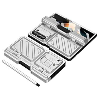 Imagem de Capa de TPU resistente e resistente à prova de quedas com design transformador para Samsung Galaxy Z Fold 6 5 com caneta protetora de tela Stylus, prata, para Galaxy Z Fold 5