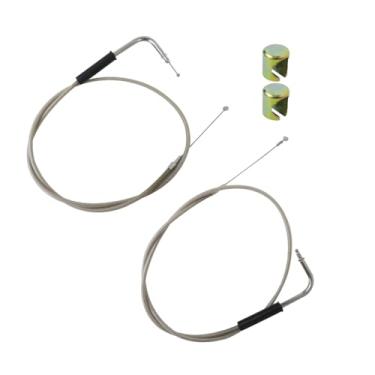 Imagem de YKISON Conjunto de Cabos de Aceleração e Marcha Lenta Aço Inoxidável 56579-02A para Harley-Davidson Sportster 1200 XL1200C 2002-2011