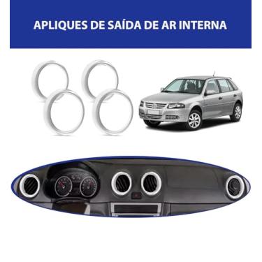 Imagem de Jogo aplique de maçaneta cromado + Par Aplique de Retrovisor + Aplique Tampa de Combustível + Tapete protetor bandeja de porta malas Gol G4 2005 2006 2007 2008 2009 2010 2011 2012 2013 2014