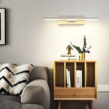 Imagem de 330°Rotativo LED Lâmpada De Parede Moderno Estilo Nórdico Longo Luzes De Parede Alumínio Interno Arandela Para Lâmpada De Cabeceira Sala De Estar Escadas(60cm, 12W,White, Cool White)