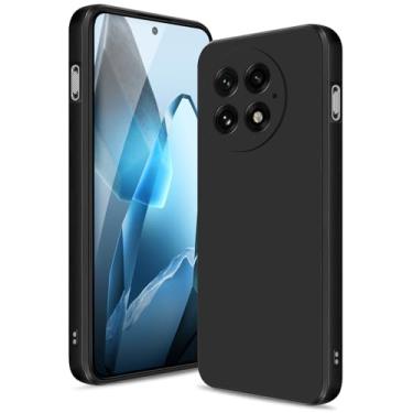 Imagem de Btstring Capa para Oneplus 13, capa de silicone macio com proteção de câmera atualizada, capa fina à prova de choque com forro de microfibra antiarranhões, preta