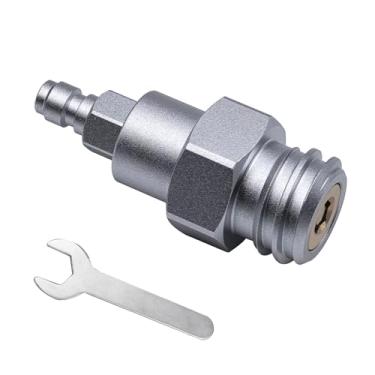 Imagem de Aopkeo Adaptador de enchimento de dióxido de carbono 8 mm macho de desconexão rápida TR21-4 para máquina de água com gás e tanque externo de CO2