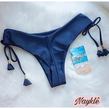 Imagem de Kit Conj. Biquini Cortininha + 1 Calcinha Fio Duplo - Nayklê Moda Prai