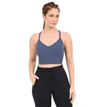 Imagem de Top de Treino Feminino Under Armour Seamless Low, Cinza, GG