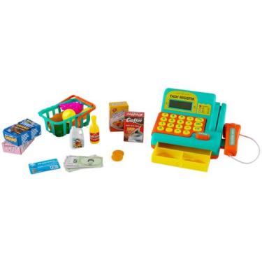 Imagem de Caixa Registradora Infantil 5514 Samba Toys - 29 Peças, Verde