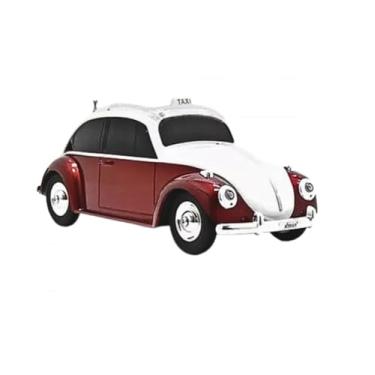 Imagem de Caixa de Som Bluetooth Retrô Carro, 3W RMS, Rádio FM, USB (Vermelho)