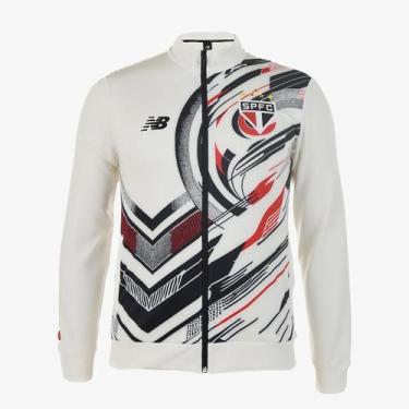 Imagem de Jaqueta São Paulo New Balance 2025 Pré-Jogo - Masculino, G, Branco