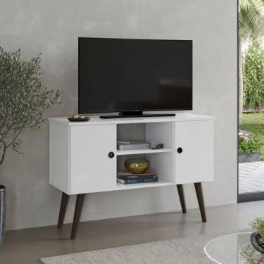 Imagem de Rack Tv 32 Polegadas Home Estante Sala Estar Recepção 2 Porta 2 Nichos