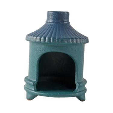 Imagem de Ｂｅｓｇａ Titular do incenso Cerâmica Ornamento versátil Decoração fácil de casa limpa para mesa lateral Bookcase feminino, Azul