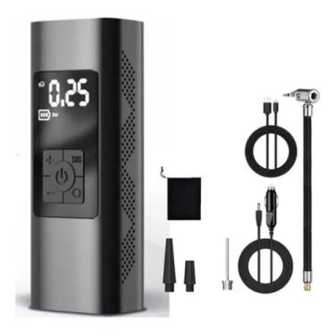 Imagem de Calibrador Compressor Pneu Digital Carro Bike Moto Sem Fio - BMAX