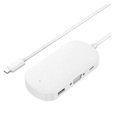 Imagem de USB C HUB Tipo C para Multi USB 3.0 Tipo C HUB Adaptador VGA Dock Acessórios para PC Divisor USB C (Cor: Branco)
