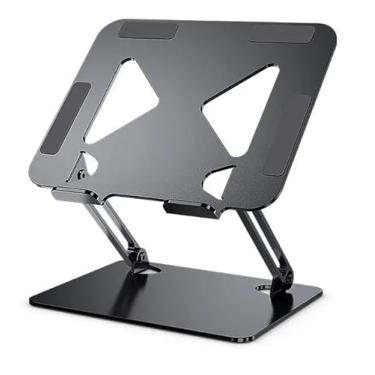 Imagem de Suporte Para Notebook Ergonomico Ajustavel - Feito em Metal Resistente Leve Estavel Para Notebook Até 19 Polegadas (Mid Night)